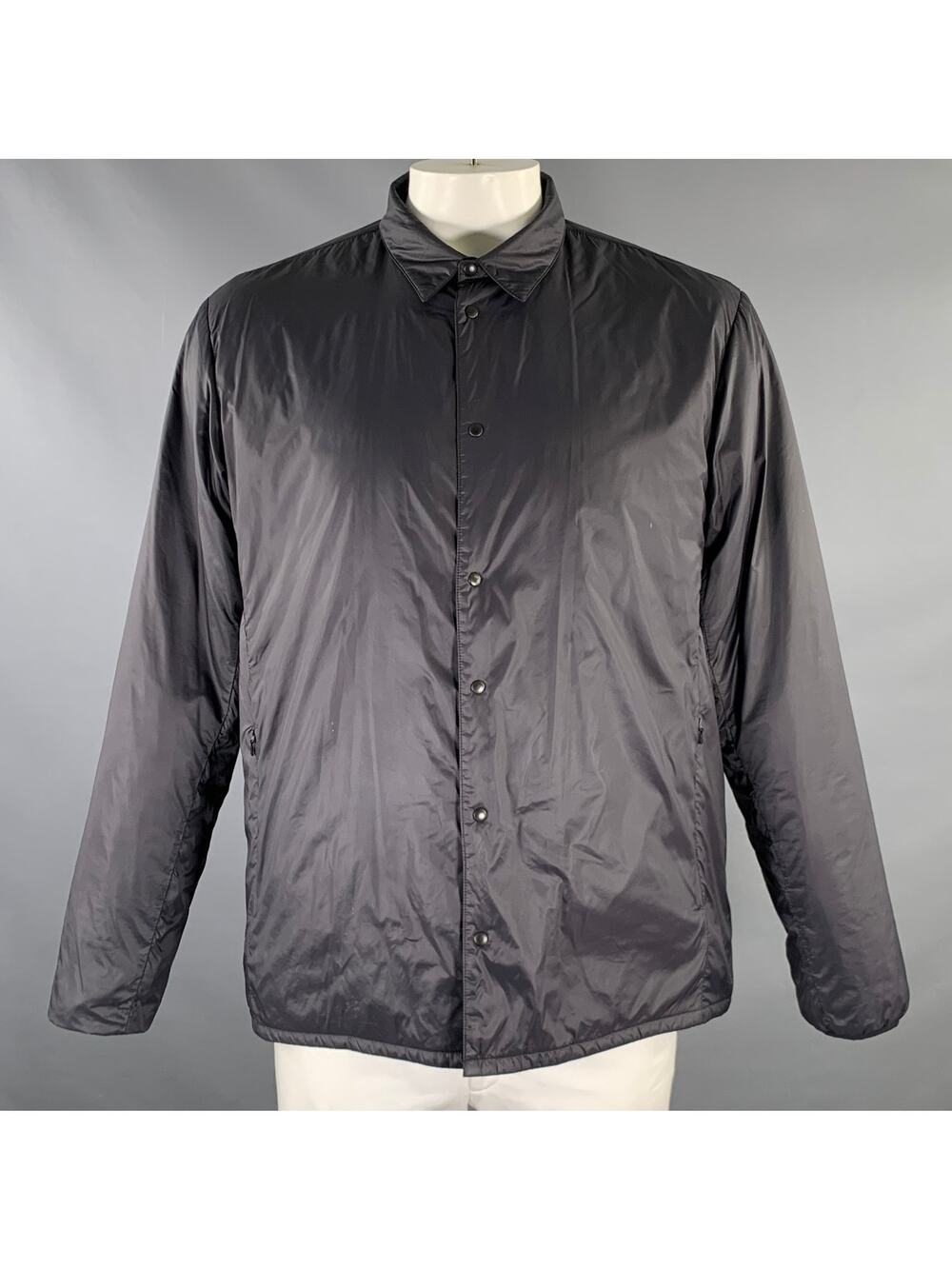 NORSE PROJECTS Size XL Black Solid Polyamide Shirt Jacket Jacket
